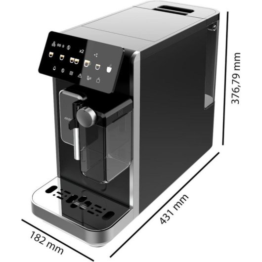 Cafetière superautomatique Cecotec Cremmaet Lungo Latte 2L 19 Bars avec mousseur lait