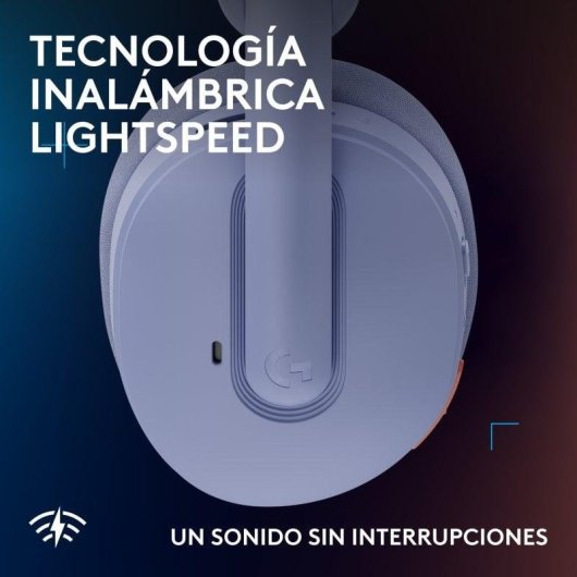 Auriculares Logitech G G325 LIGHTSPEED sem fios Bluetooth gaming com microfone lilás