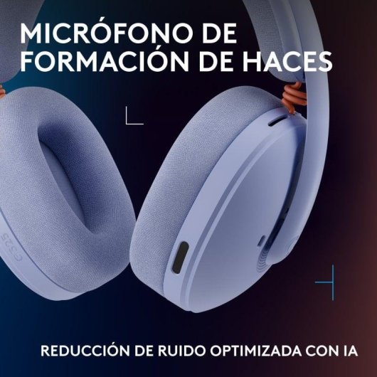 Auriculares Logitech G G325 LIGHTSPEED sem fios Bluetooth gaming com microfone lilás