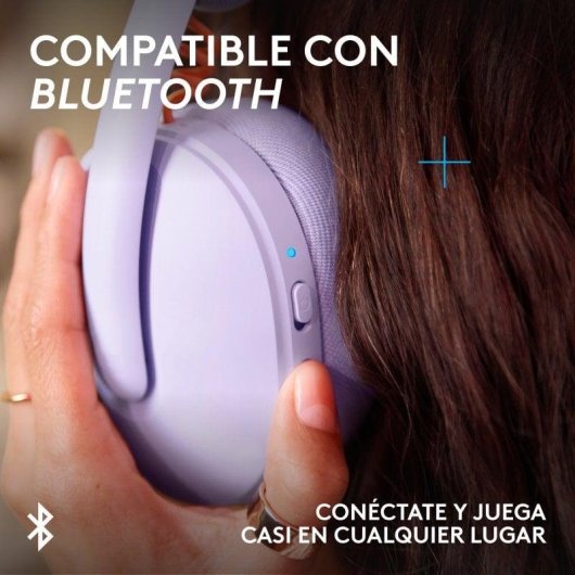 Auriculares Logitech G G325 LIGHTSPEED sem fios Bluetooth gaming com microfone lilás
