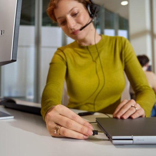 Auriculaires Poly Mission 415 Classic filaires USB-C USB-A Mono Réduction de bruit Noir