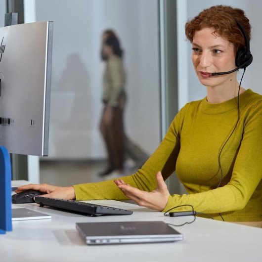 Auriculaires Poly Mission 415 Classic filaires USB-C USB-A Mono Réduction de bruit Noir