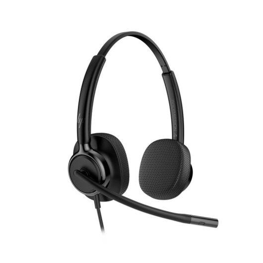 Auriculaires Poly Mission 425 filaires USB-C USB-A avec réduction de bruit noirs