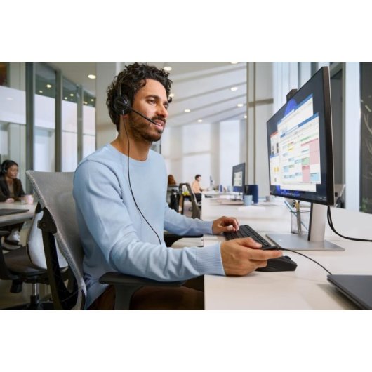 Auriculaires Poly Mission 425 Classic filaires USB-C avec réduction de bruit noirs