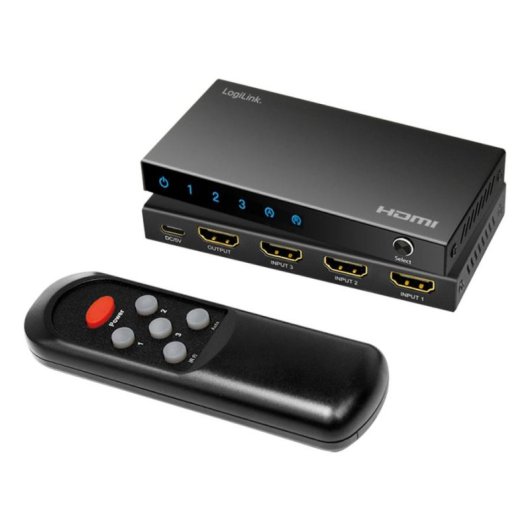 Conmutador HDMI LogiLink HD0062 3 entradas 1 salida 4K USB Tipo C