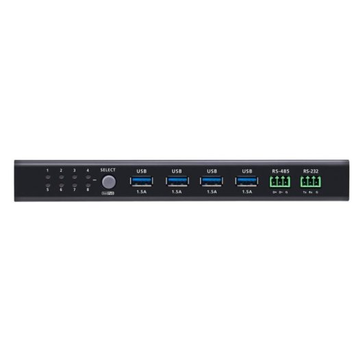 KVM Switch Aten US3384I-AT 8 PC 4 USB 3.2 Schwarz Metall