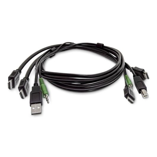 Cable KVM StarTech HDMI Doble 1,8 m USB 2.0 Audio 3.5 mm Universalmente Compatible