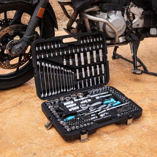 Werkzeugkoffer Cecotec Toolbox KRK 6200 216 Teile 3 Ratschen 72 Zähne CR-V S2