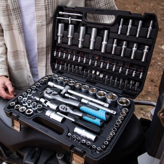 Werkzeugkoffer Cecotec Toolbox KRK 4200 108 Teile 2 Ratschen 72 Zähne CR-V