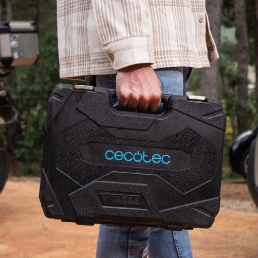 Werkzeugkoffer Cecotec Toolbox KRK 4200 108 Teile 2 Ratschen 72 Zähne CR-V