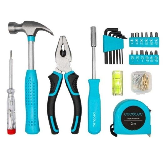 Caixa de ferramentas Cecotec Toolbox Easygo 68 peças ultracompacta portátil