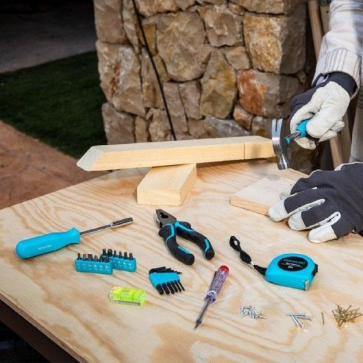 Caixa de ferramentas Cecotec Toolbox Easygo 68 peças ultracompacta portátil