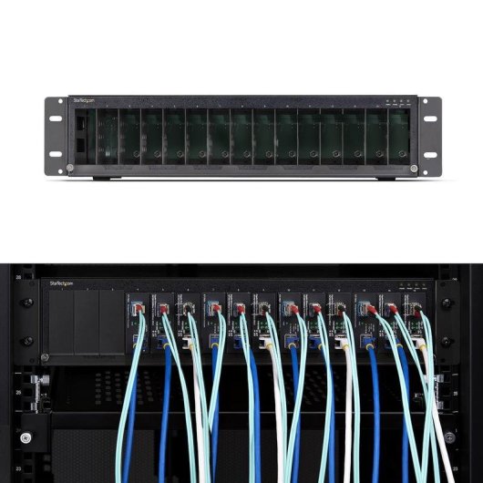 Châssis rack StarTech MCM15-MEDIA-CHASSIS 15 slots alimentation redondante