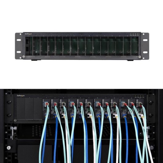 Châssis rack StarTech MCM15-MEDIA-CHASSIS 15 slots alimentation redondante