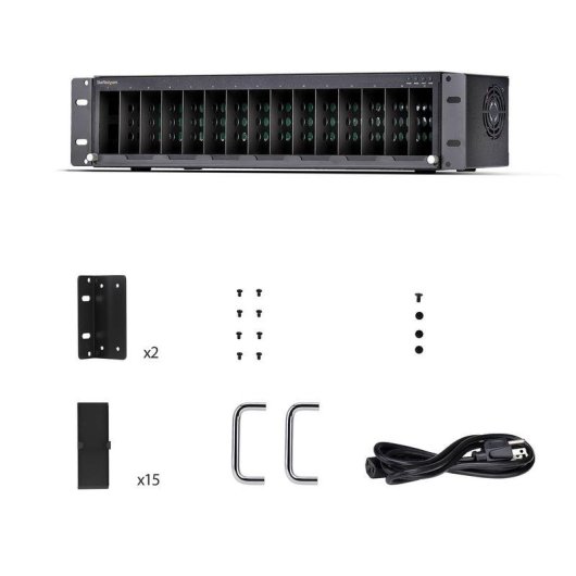 Châssis rack StarTech MCM15-MEDIA-CHASSIS 15 slots alimentation redondante