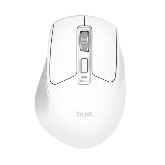 Souris Trust Niven RF Wireless Bluetooth 3200DPI Blanc USB-C 7 Boutons