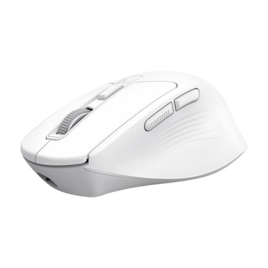 Souris Trust Niven RF Wireless Bluetooth 3200DPI Blanc USB-C 7 Boutons