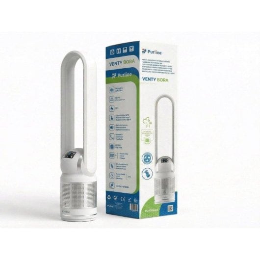 Ventilador Purificador Purline VENTY BORA Sin Aspas con Oscilación y 8 Velocidades