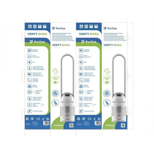Ventilador Purificador Purline VENTY BORA Sin Aspas con Oscilación y 8 Velocidades