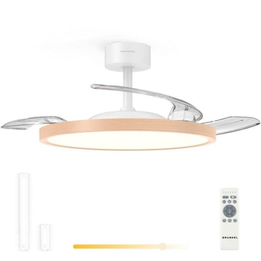 Ventilador de Techo Grunkel Skywood42 con Aspas Retráctiles y Luz LED 24W