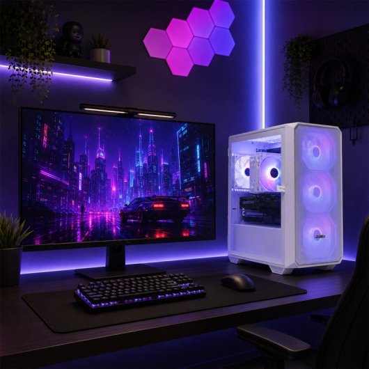 PcCom Ready Intel Core i5-12400F / 32GB / 1TB SSD / RTX 5060 Ti 16GB Blanco