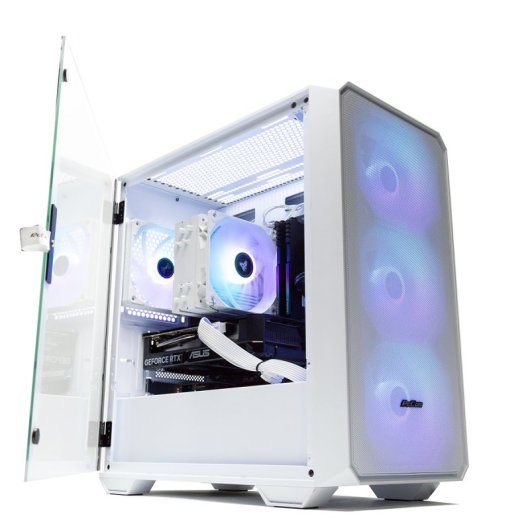 PC fisso PcCom Ready Intel Core i5-12400F 32GB 1TB SSD RTX 5060 Ti Wi-Fi6 Bianco