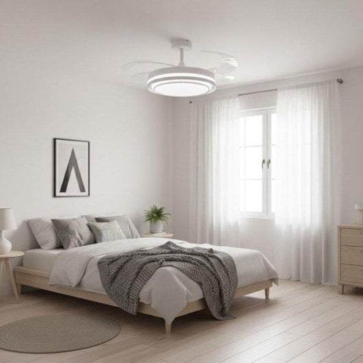 Ventilador de techo Bel Air Home Byblos 72W 4 aspas retráctiles Ø108 cm