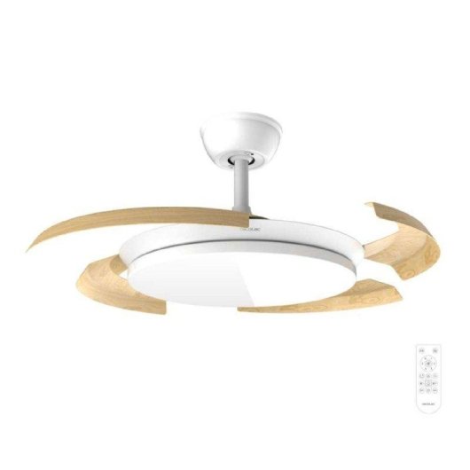 Ventilador de techo Cecotec Energysilence Aero 4500 Puzzle con luz LED y aspas retráctiles