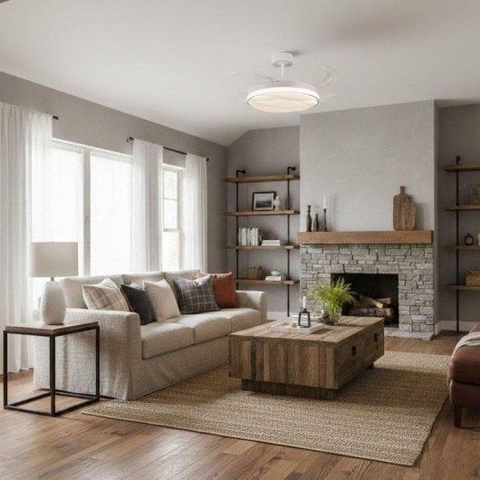 Ventilador de techo Bel Air Karnak 72W 4 aspas retráctiles blanco 108"