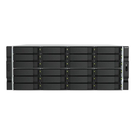 Servidor NAS rack QNAP 4U AMD Ryzen 7 PRO 32GB DDR5 24 baias ZFS