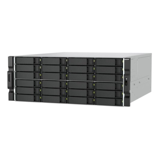 Servidor NAS rack QNAP 4U AMD Ryzen 7 PRO 32GB DDR5 24 baias ZFS