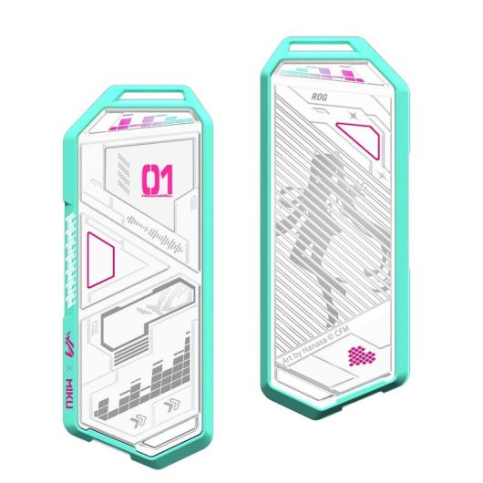 Caixa Externa ASUS ROG Strix Arion Hatsune Miku M.2 Alumínio Branco USB-C 10 Gbit/s