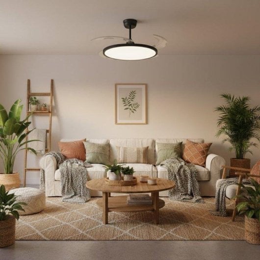 Ventilador de Techo Helios Home Eolia 4 Aspas Retráctiles Mando Ø106 cm