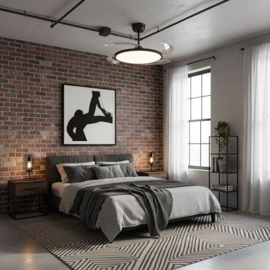 Ventilador de Techo Helios Home Eolia 4 Aspas Retráctiles Mando Ø106 cm