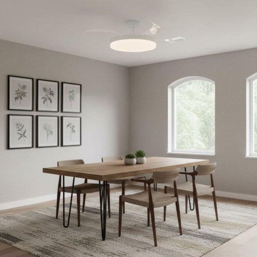 Ventilador de techo Bel Air Apolo 72W 4 aspas retráctiles blanco Ø108 cm