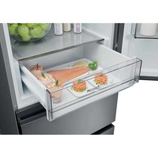 Frigorífico Combi Haier HTR3618CNMG No Frost 185 cm 360 L C Prata