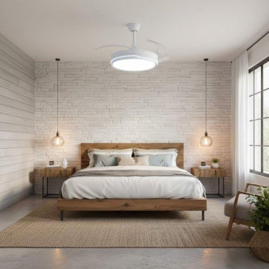 Ventilador de techo Helios Home Novair con aspas retráctiles y luz LED