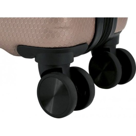 Tandem Palma Maleta Cabina Expandible 30l Abs Ruedas Dobles 360º Rosa Dorado