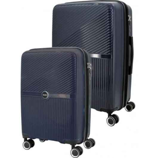 Tandem Set 2 Maletas Teide Pp Expandible Cabina 41l Mediana 76l Azul Marino Ruedas 360