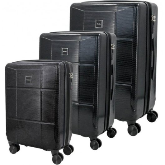 Tandem Palma Set De 3 Maletas Expandibles Abs Cabina 41l Mediana 68l Grande 76l Ruedas 360º