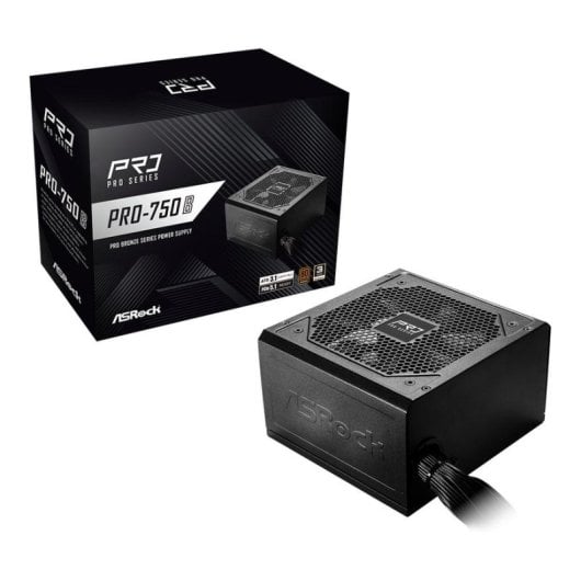 Fuente de Alimentación Asrock PRO-750B 750W Certificación 80 PLUS Bronze activa