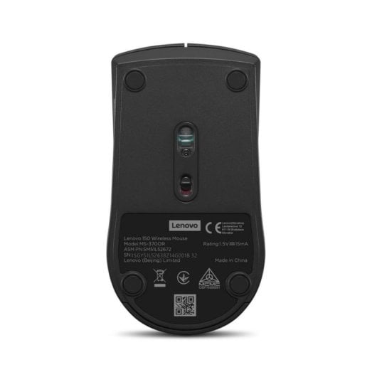 Ratón Lenovo 150 Ambidextro RF inalámbrico 1000 DPI Negro 3 Botones