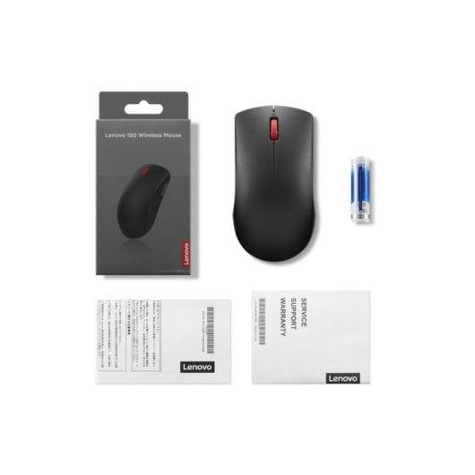 Ratón Lenovo 150 Ambidextro RF inalámbrico 1000 DPI Negro 3 Botones