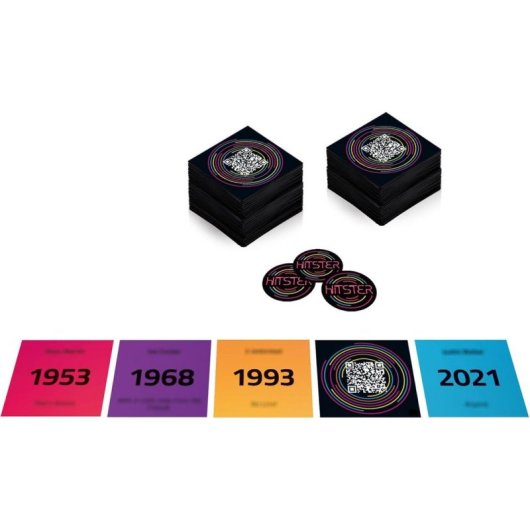 Jogo de tabuleiro Hitster Rock 300 cartas musicais app gratuita