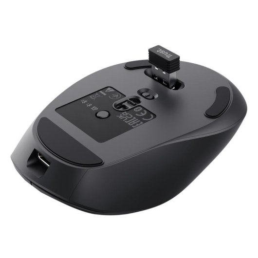 Ratón Trust Zevo Bluetooth RF Wireless 4000DPI Noir Rechargeable USB-C