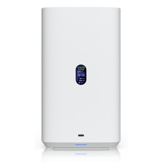 NAS de escritorio Ubiquiti 4 bahías ARM Cortex-A57 4GB USB-C 2.5GbE blanco