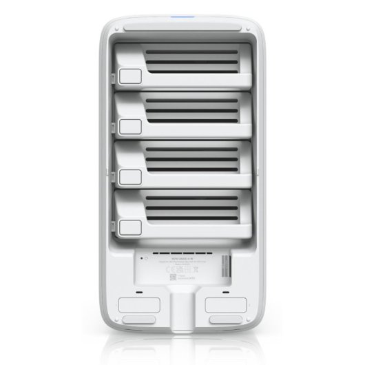 NAS de escritorio Ubiquiti 4 bahías ARM Cortex-A57 4GB USB-C 2.5GbE blanco