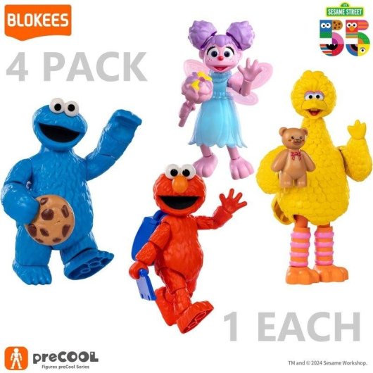 Blokees Barrio Sesamo Serie 01 Caixa Surpresa PreCOOL 4 peças