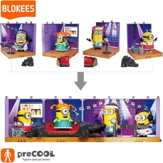 Blokees PreCOOL Minions Série 02 Kit de Construção 4 peças