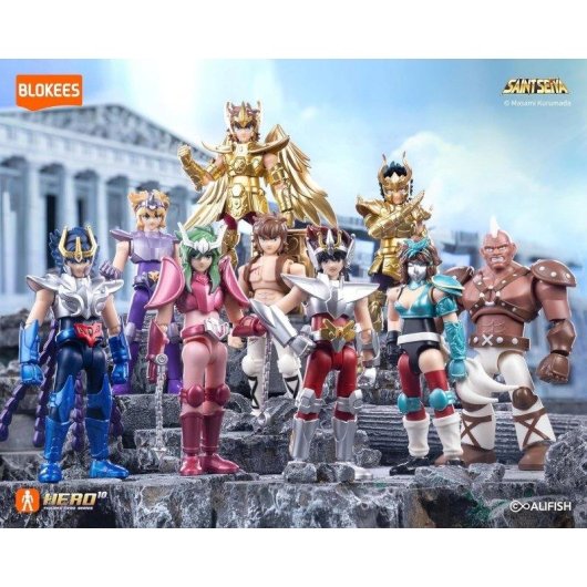 Blokees The Legacy of Sagittarius Caja Sorpresa Galaxy Version Saint Seiya 75001 9 piezas